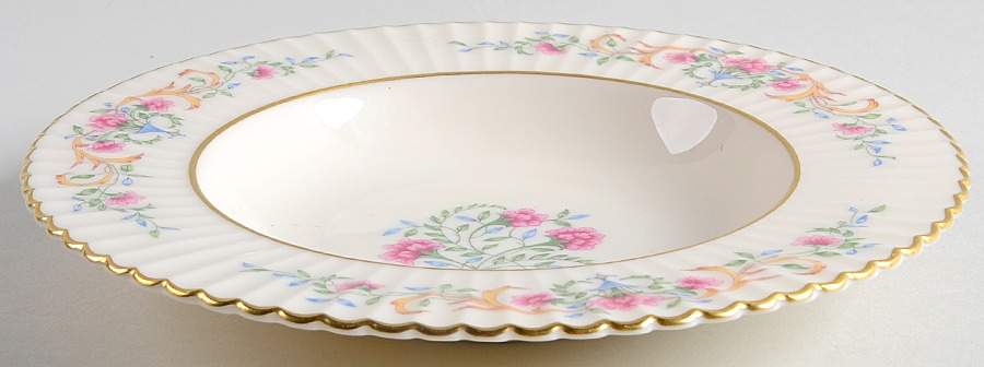 Cinderella (Old, Gold Trim) Rim Soup Bowl by Lenox-1