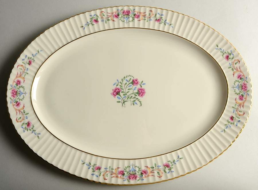 Cinderella (Old, Gold Trim) 18" Oval Serving Platter by Lenox-1