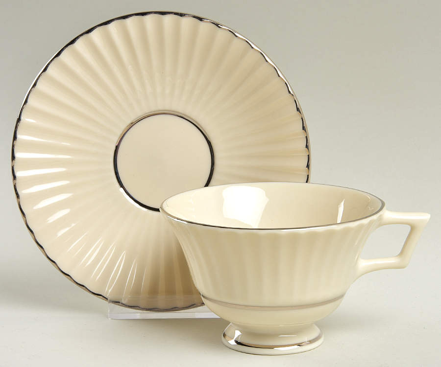 Citation Platinum Footed Cup & Saucer Set by Lenox-1