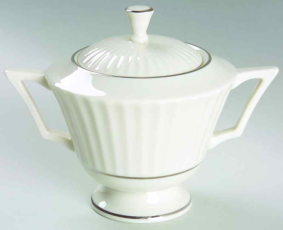 Citation Platinum Sugar Bowl & Lid by Lenox-1
