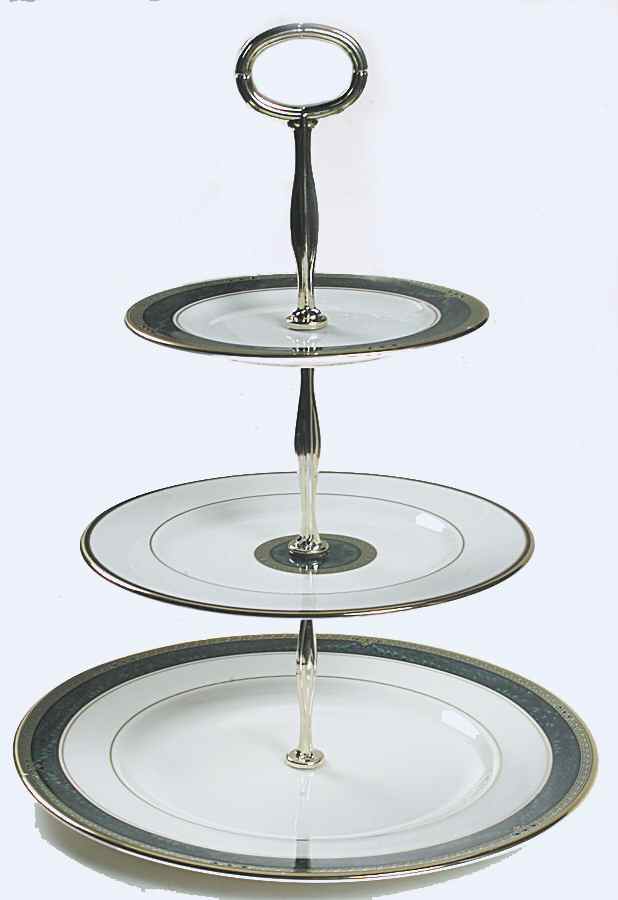 Classic Edition 13 7/8"-14 1/4" 3-Tiered Serving Tray(DP,SP,BB) HC by Lenox-1