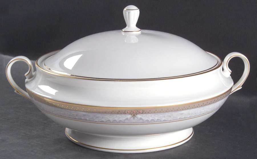 Classic Elegance Round Covered Vegetable by Lenox-1