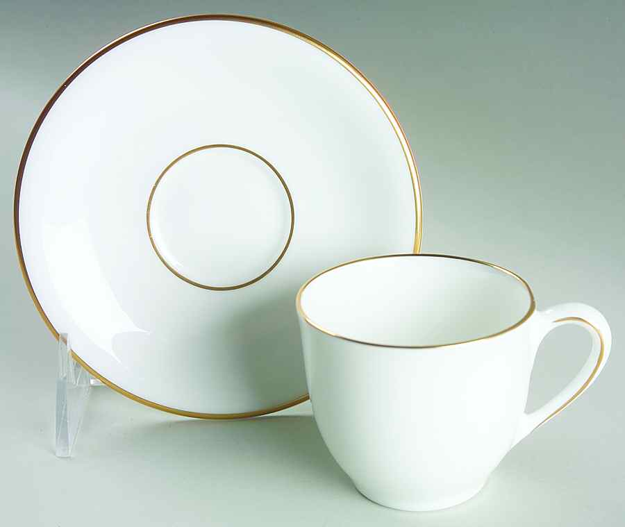 Classics Gold (Classics Coll) Flat Demitasse Cup & Saucer Set by Lenox-1