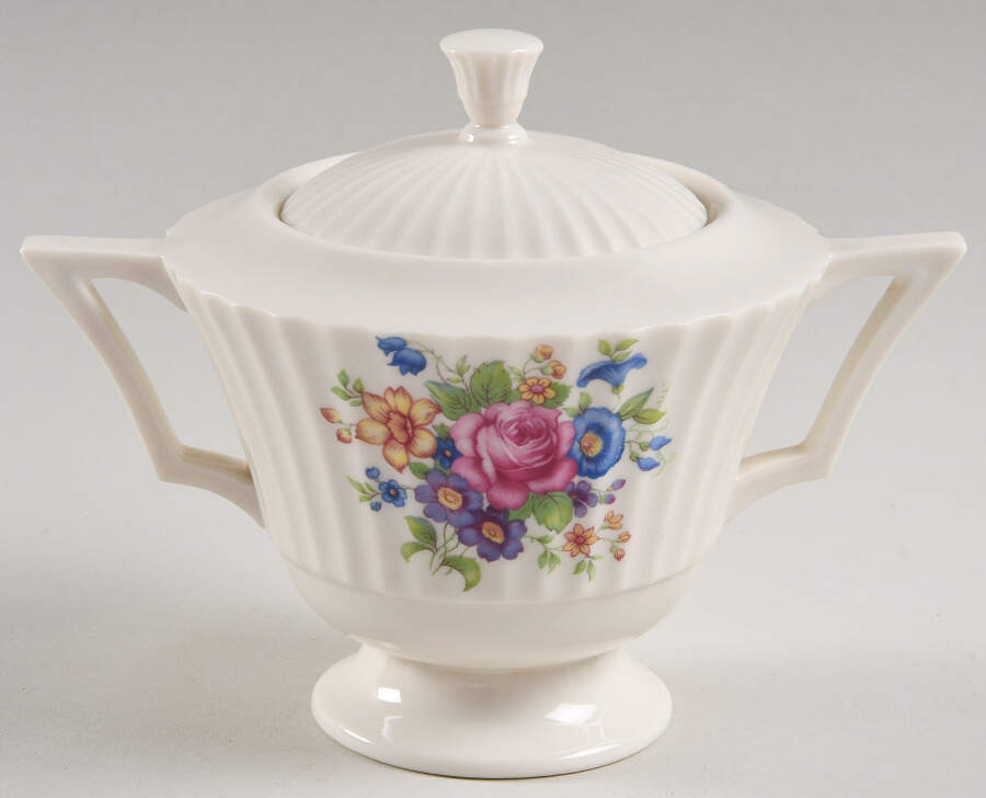 Classic Rose Sugar Bowl & Lid by Lenox-1