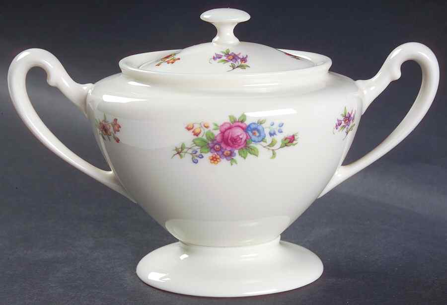 Classic Rose Shape 743 Sugar Bowl & Lid by Lenox-1