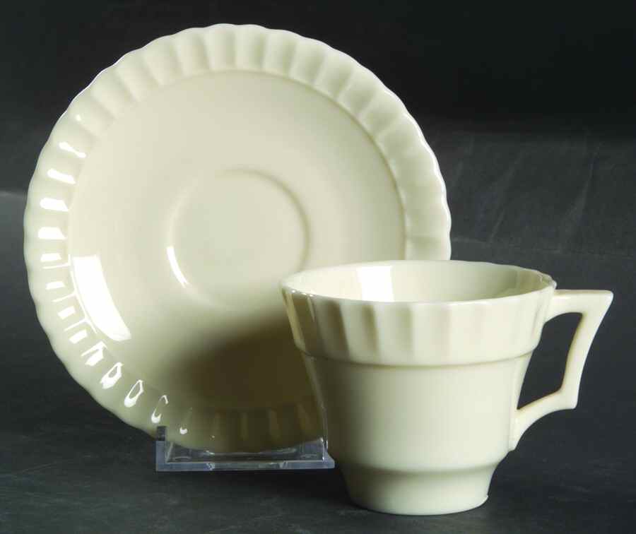 Classic White Flat Demitasse Cup & Saucer Set by Lenox-1