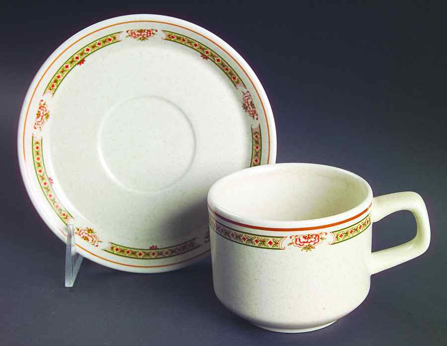 Coral Blossoms Flat Cup & Saucer Set by Lenox-1