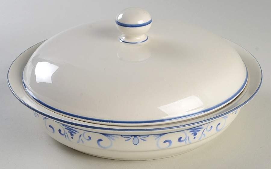 Country Blue Round Covered Vegetable-Uses RV9 as Base + C2CVL by Lenox-1