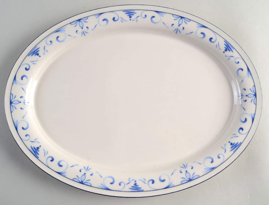 Country Blue 14" Oval Serving Platter by Lenox-1