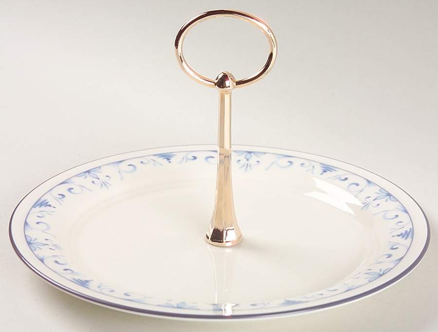 Country Blue Round Serving Plate with Handle (SP) by Lenox-1