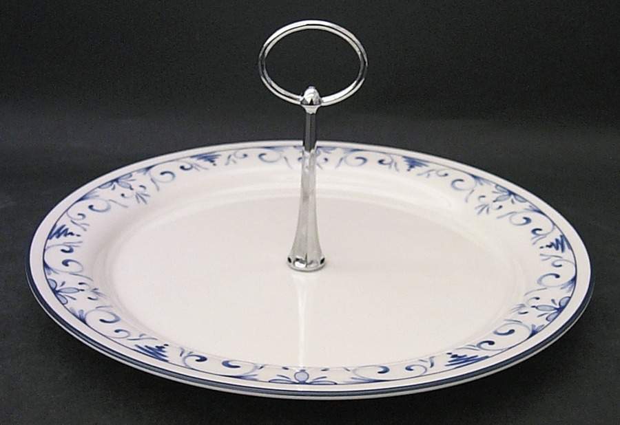 Country Blue Round Serving Plate with Handle (DP) by Lenox-1