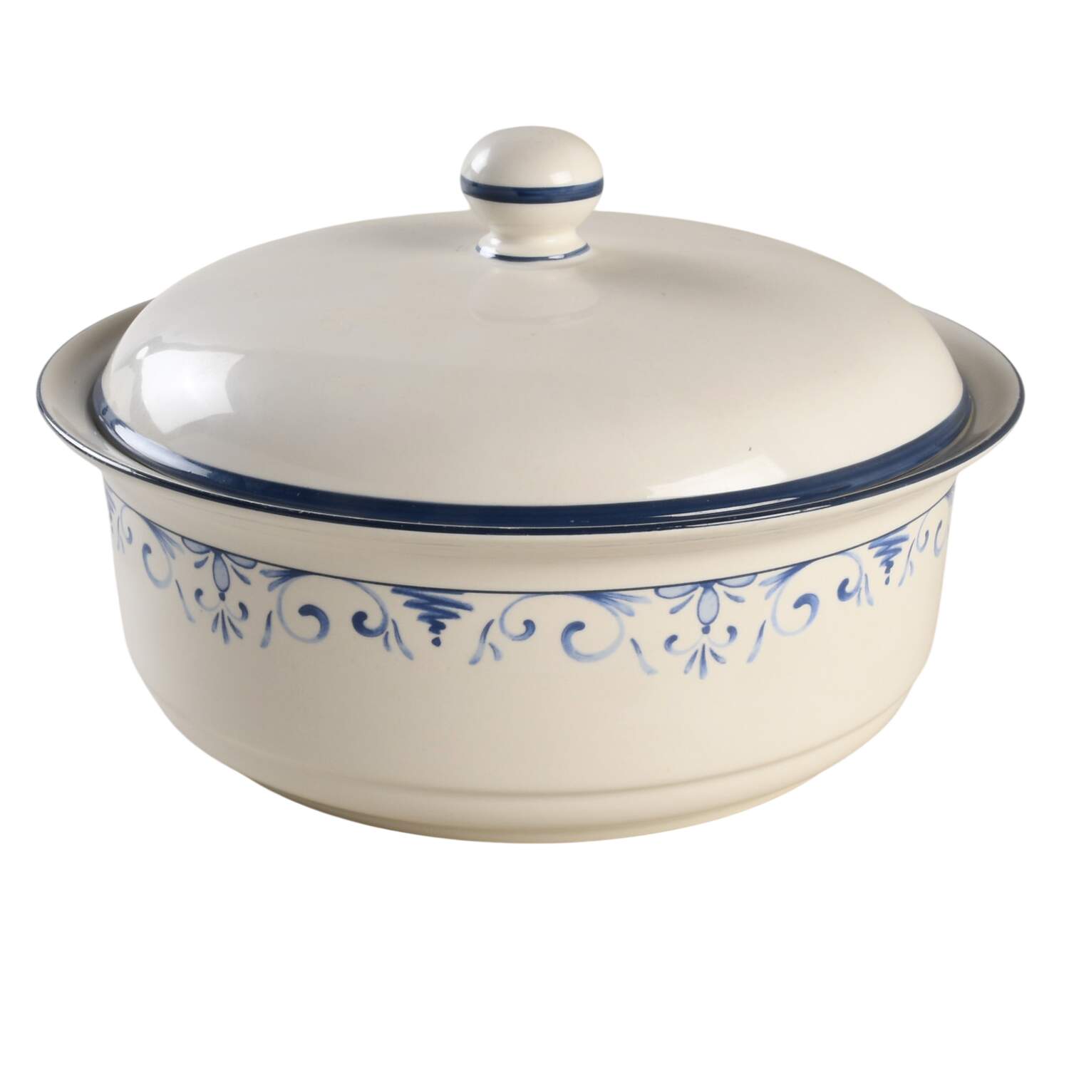 Country Blue 2 Qt Round Covered Casserole (Uses CASR9 + C2CVL) by Lenox-1