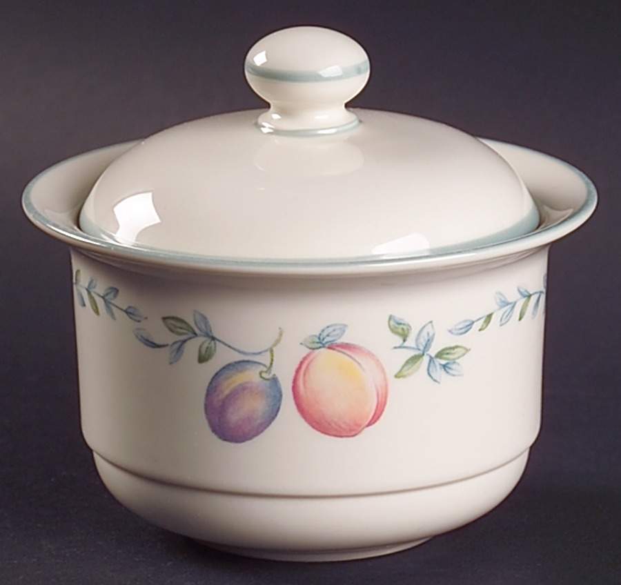 Country Cottage Orchard Sugar Bowl & Lid by Lenox-1