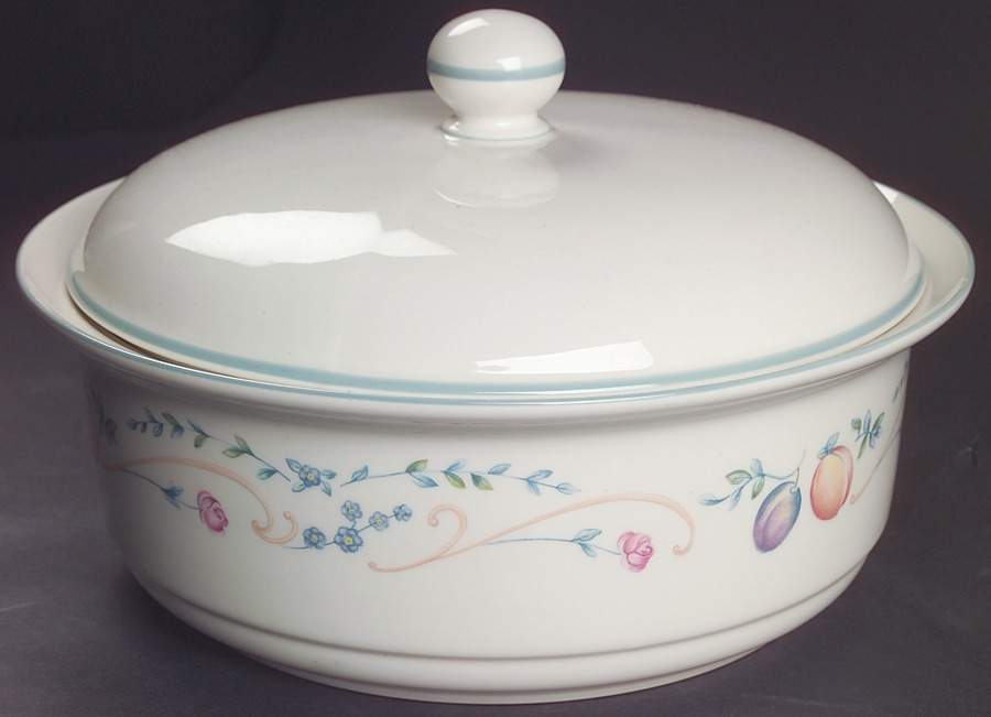 Country Cottage Orchard 2 Qt Round Covered Casserole by Lenox-1