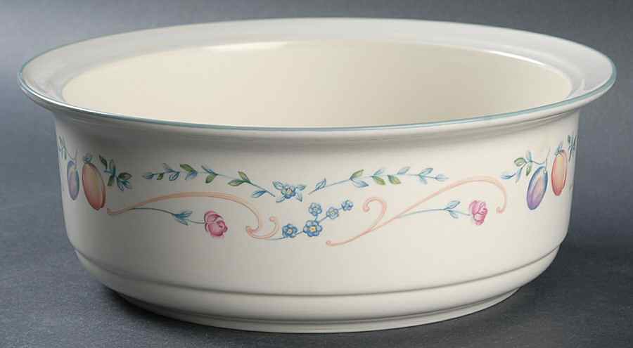 Country Cottage Orchard 2 Qt Round Covered Casserole No Lid by Lenox-1