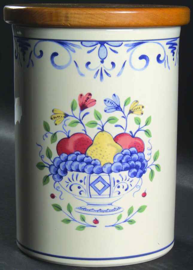 Country Fruit Large Canister & Lid by Lenox-1
