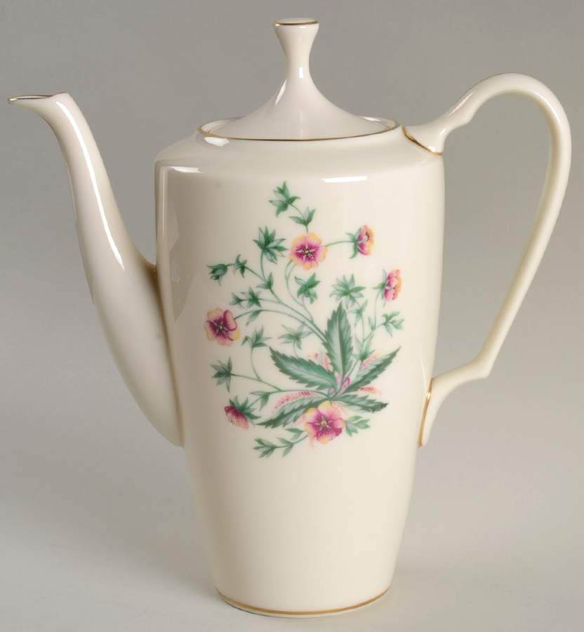 Country Garden Coffee Pot & Lid by Lenox-1