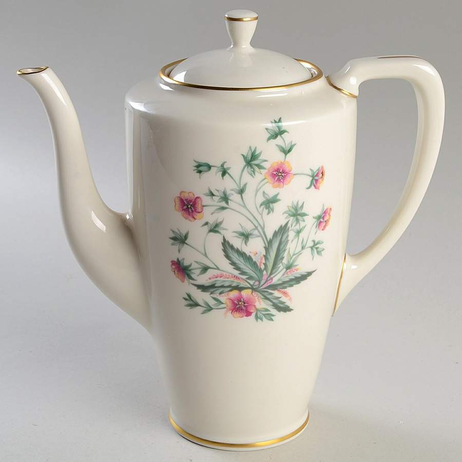 Country Garden Coffee Pot & Lid by Lenox-1
