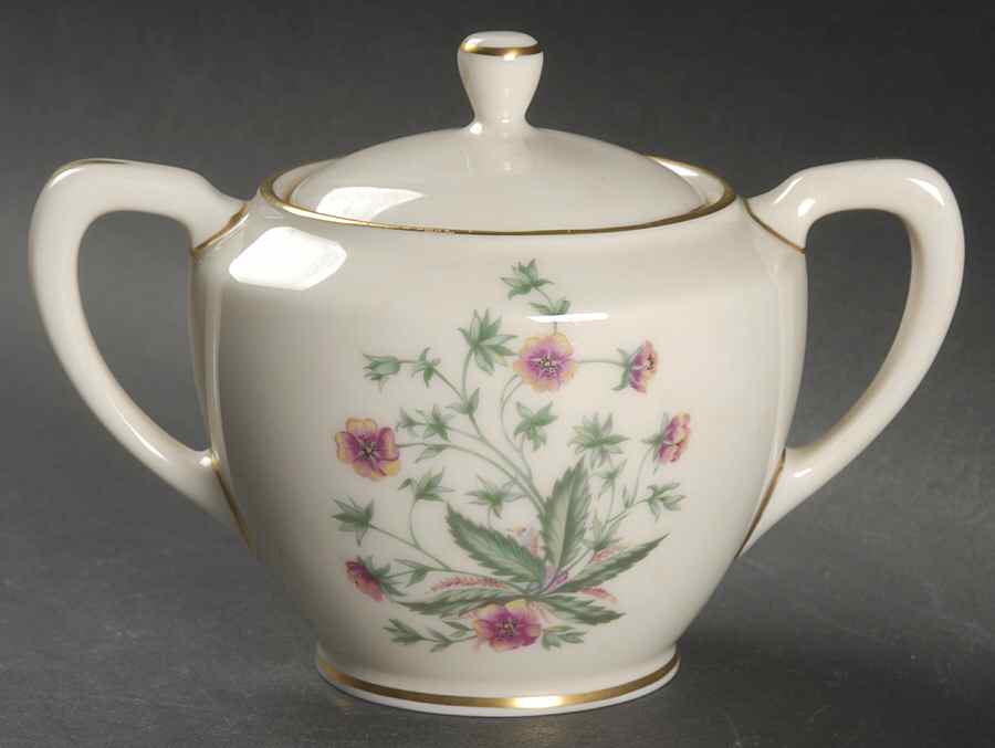 Country Garden Sugar Bowl & Lid by Lenox-1