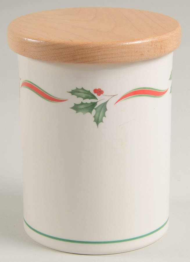 Country Holly Medium Canister & Lid by Lenox-1