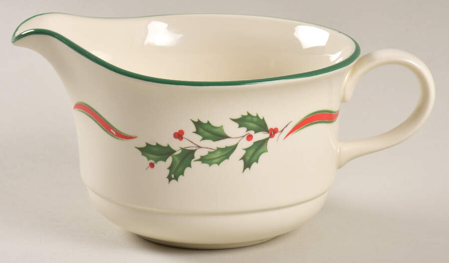 Country Holly Open Sauce Boat by Lenox-1