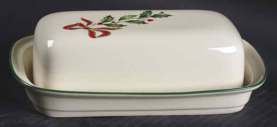 Country Holly 1/4 Lb Covered Butter by Lenox-1