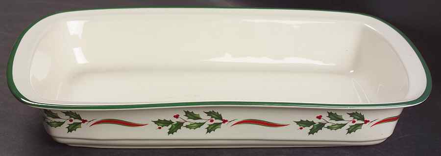 Country Holly 13"  Rectangular Baker by Lenox-1