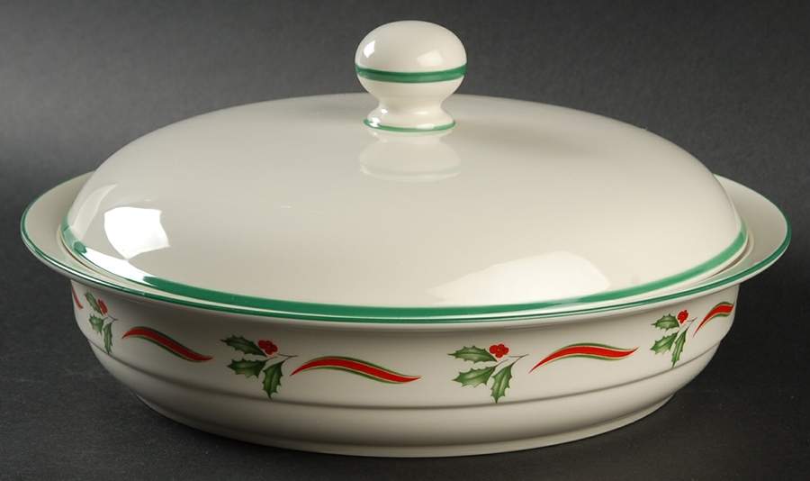 Country Holly Round Covered Vegetable-Uses RV9 as Base + C2CVL by Lenox-1