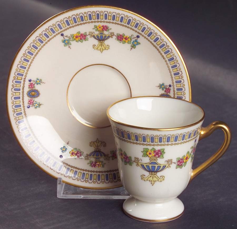 Colonial Footed Demitasse Cup & Saucer Set by Lenox-1