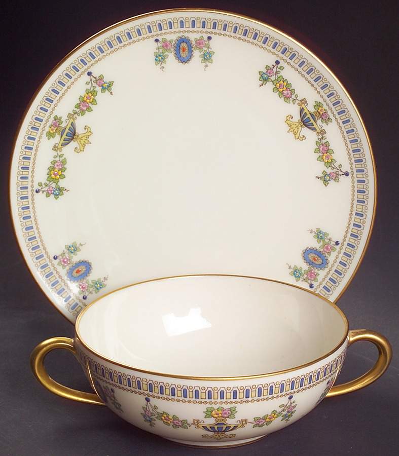 Colonial Flat Cream Soup Bowl & Saucer Set by Lenox-1