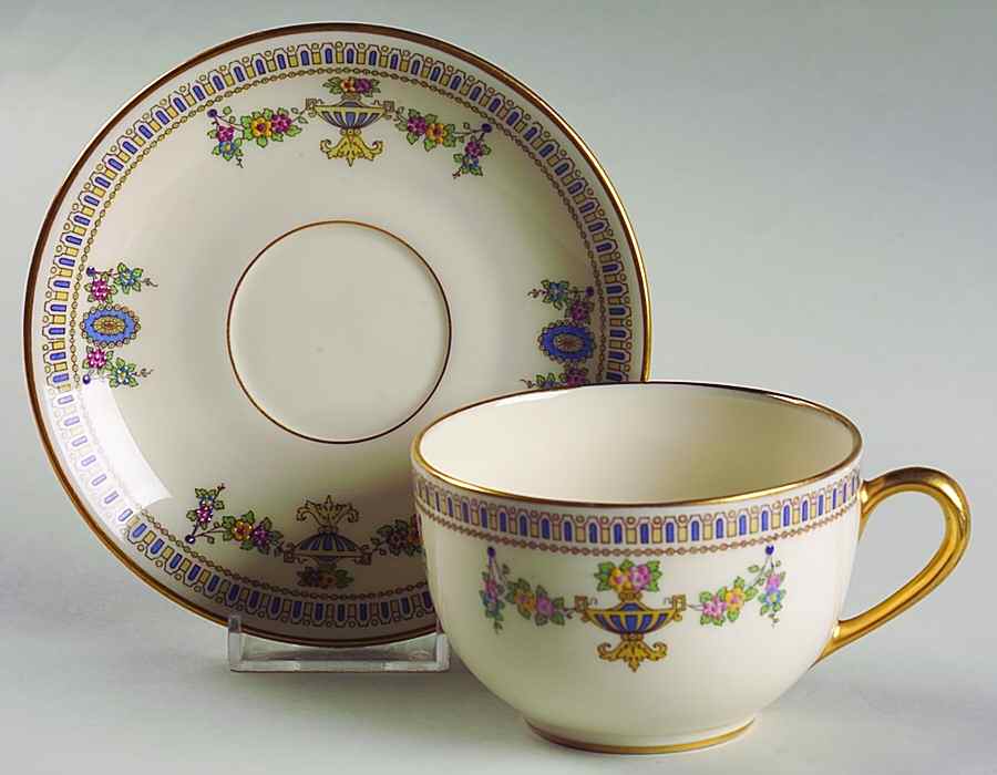 Colonial Flat Cup & Saucer Set by Lenox-1