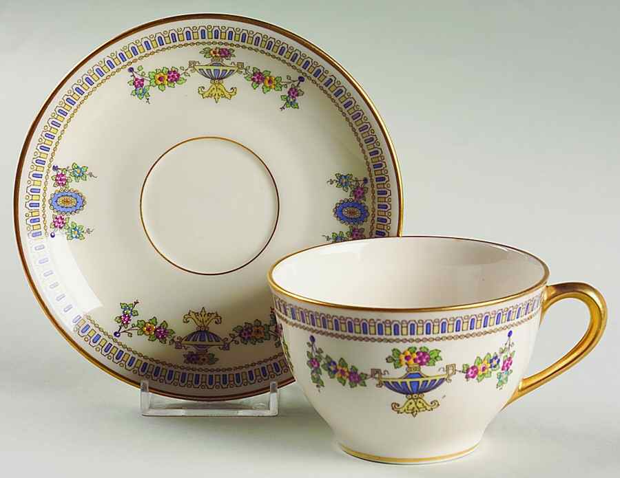 Colonial Flat Cup & Saucer Set by Lenox-1