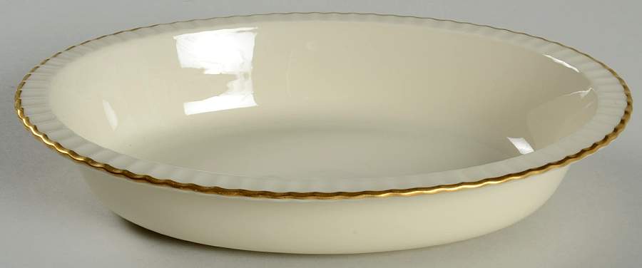 Colonnade Gold 9" Oval Vegetable Bowl by Lenox-1