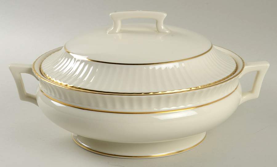 Colonnade Gold Round Covered Vegetable by Lenox-1