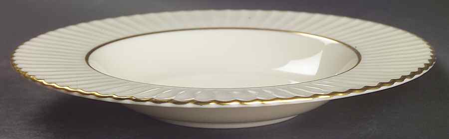 Colonnade Gold Rim Soup Bowl by Lenox-1
