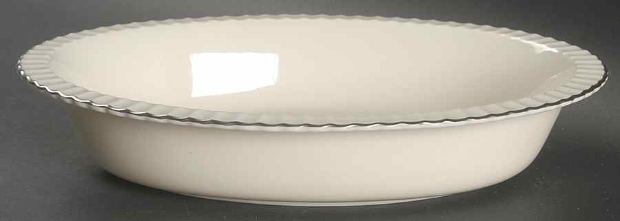 Colonnade Platinum 9" Oval Vegetable Bowl by Lenox-1