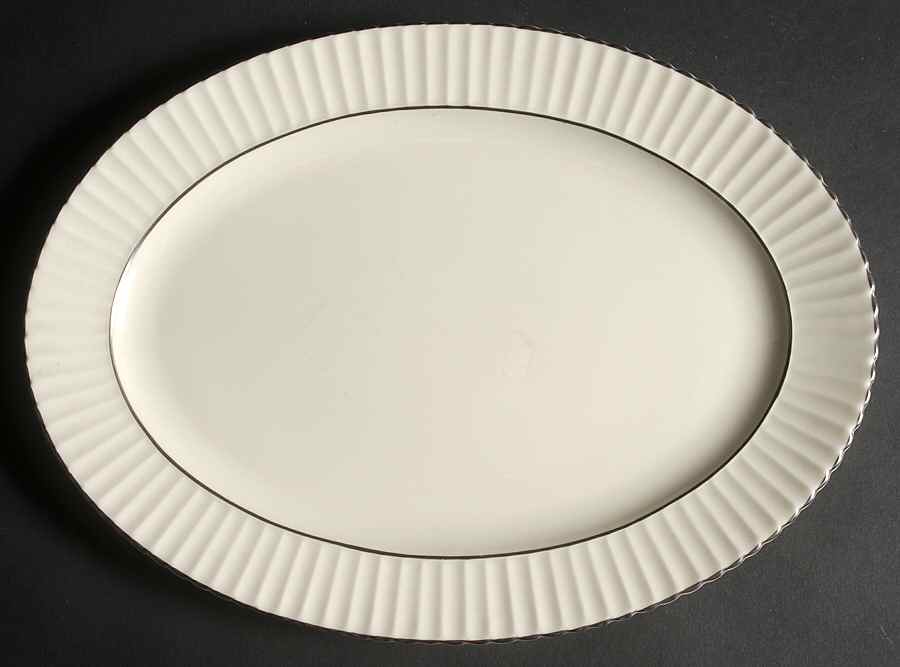 Colonnade Platinum 13" Oval Serving Platter by Lenox-1
