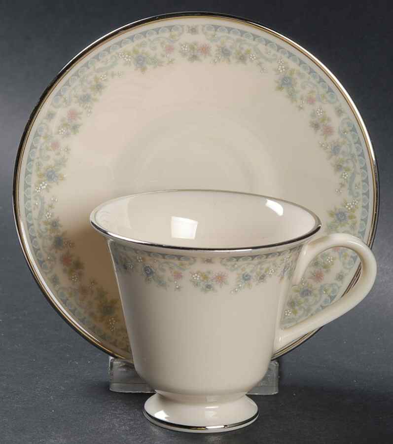 Columbine Footed Demitasse Cup & Saucer Set by Lenox-1