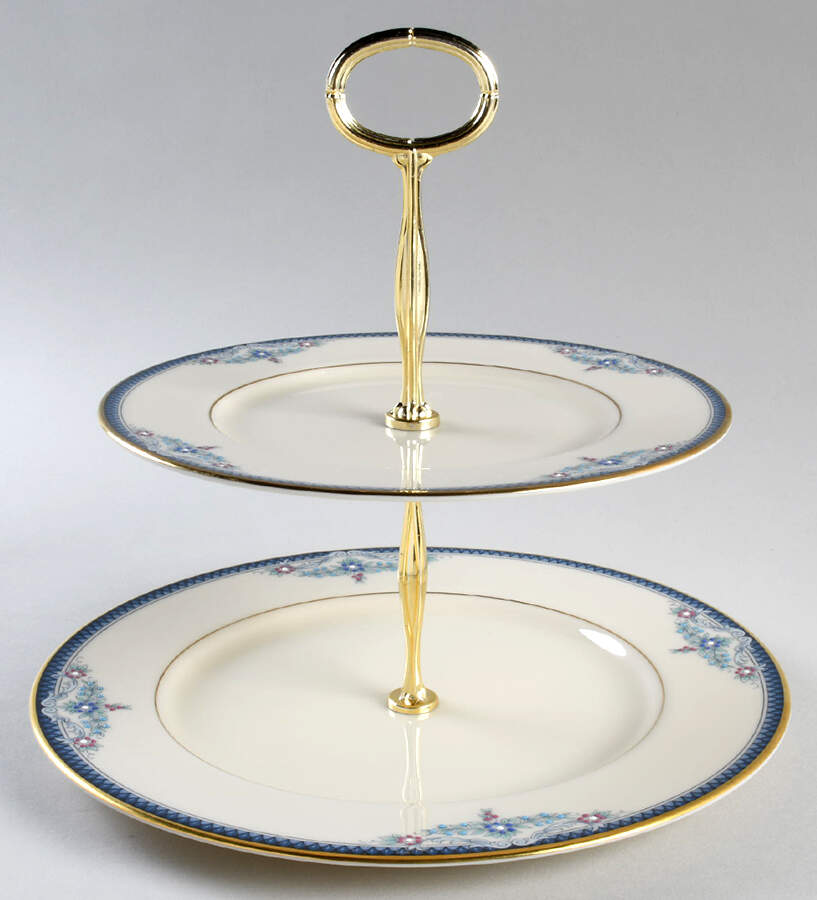 Columbia 6 5/8"-10"  2 Tiered Serving Tray (Dp, Sp) HC by Lenox-1
