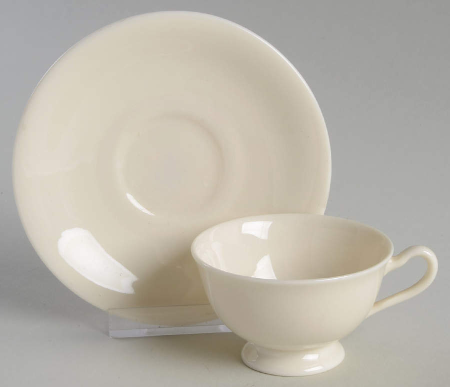 Colonial White Footed Demitasse Cup & Saucer Set by Lenox-1