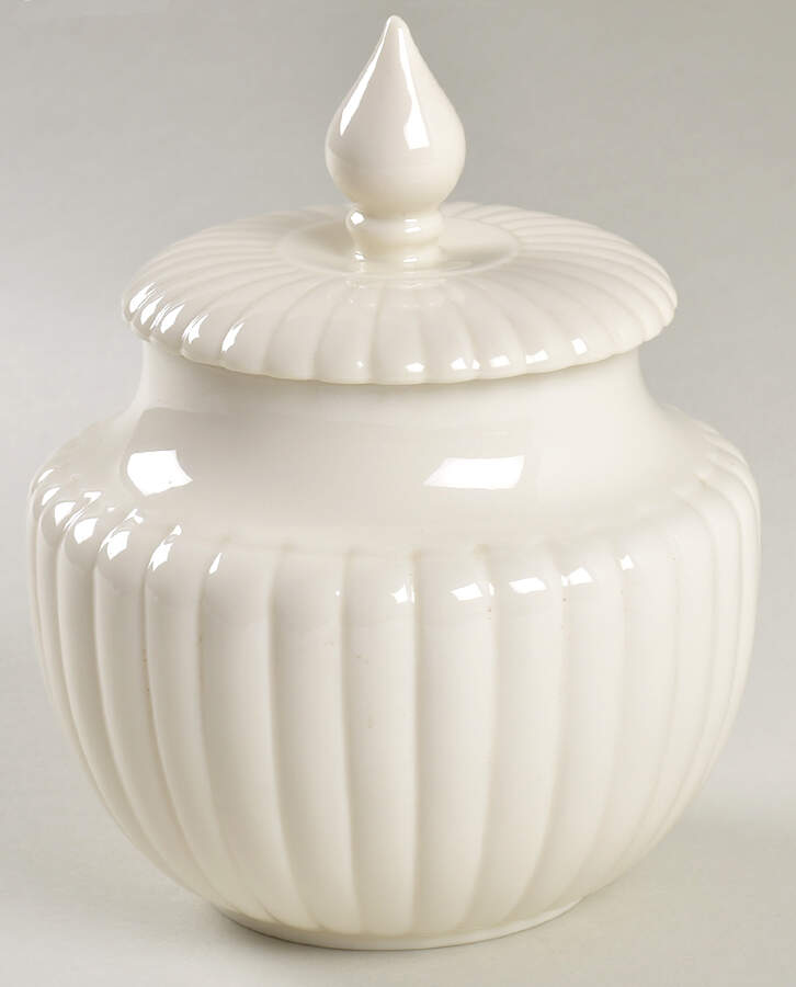 Colonial White Candy Jar & Lid by Lenox-1