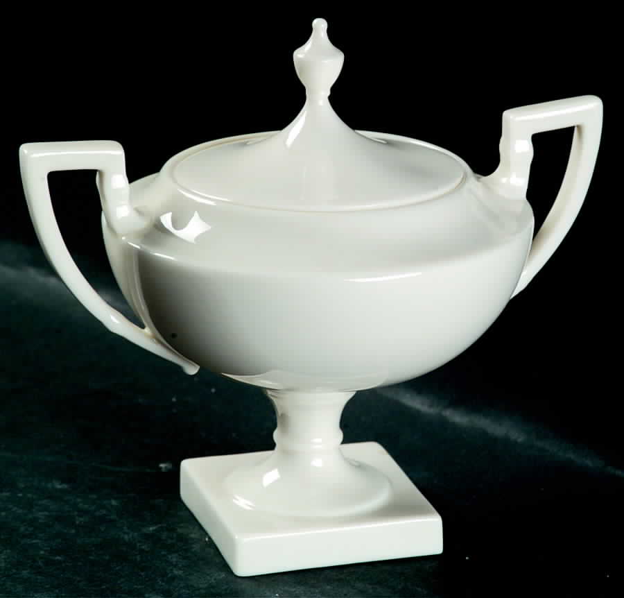 Colonial White Sugar Bowl & Lid by Lenox-1