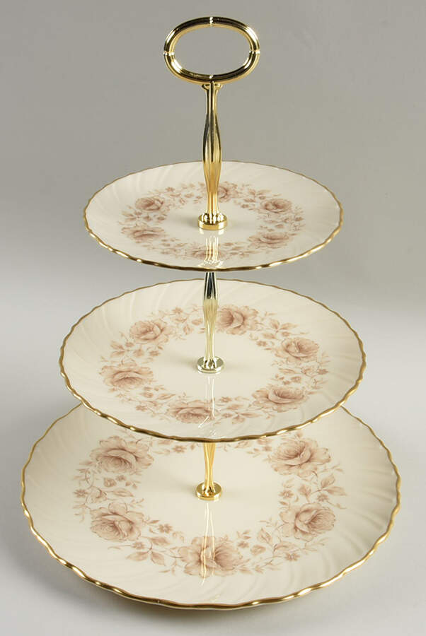 Coquette 13 7/8"-14 1/4" 3-Tiered Serving Tray(DP,SP,BB) HC by Lenox-1