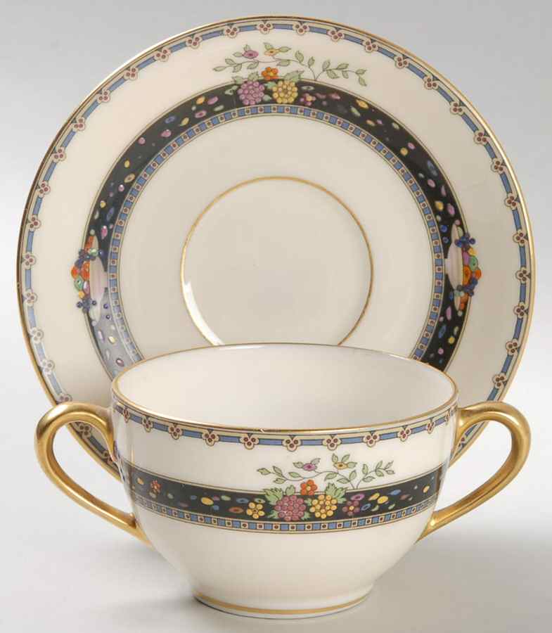Coronado Flat Bouillon Cup & Saucer by Lenox-1
