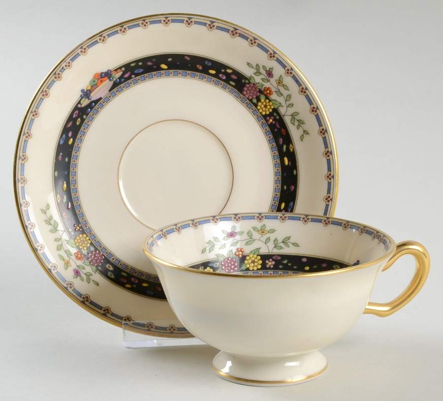 Coronado Footed Cup & Saucer Set by Lenox-1
