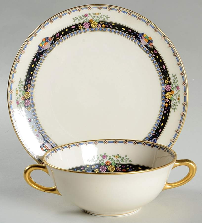 Coronado Flat Cream Soup Bowl & Saucer Set by Lenox-1