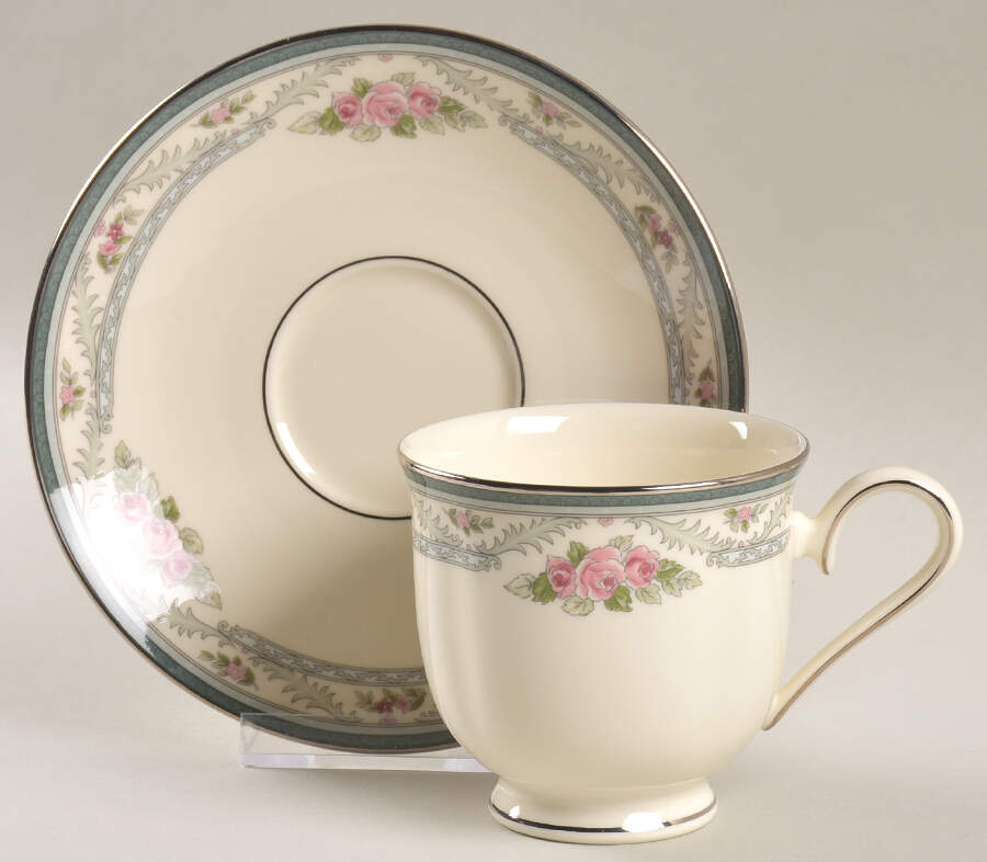 Country Romance Footed Cup & Saucer Set by Lenox-1