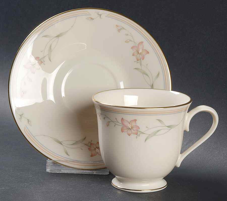 Coral Springs Traditional Footed Cup & Saucer Set by Lenox-1