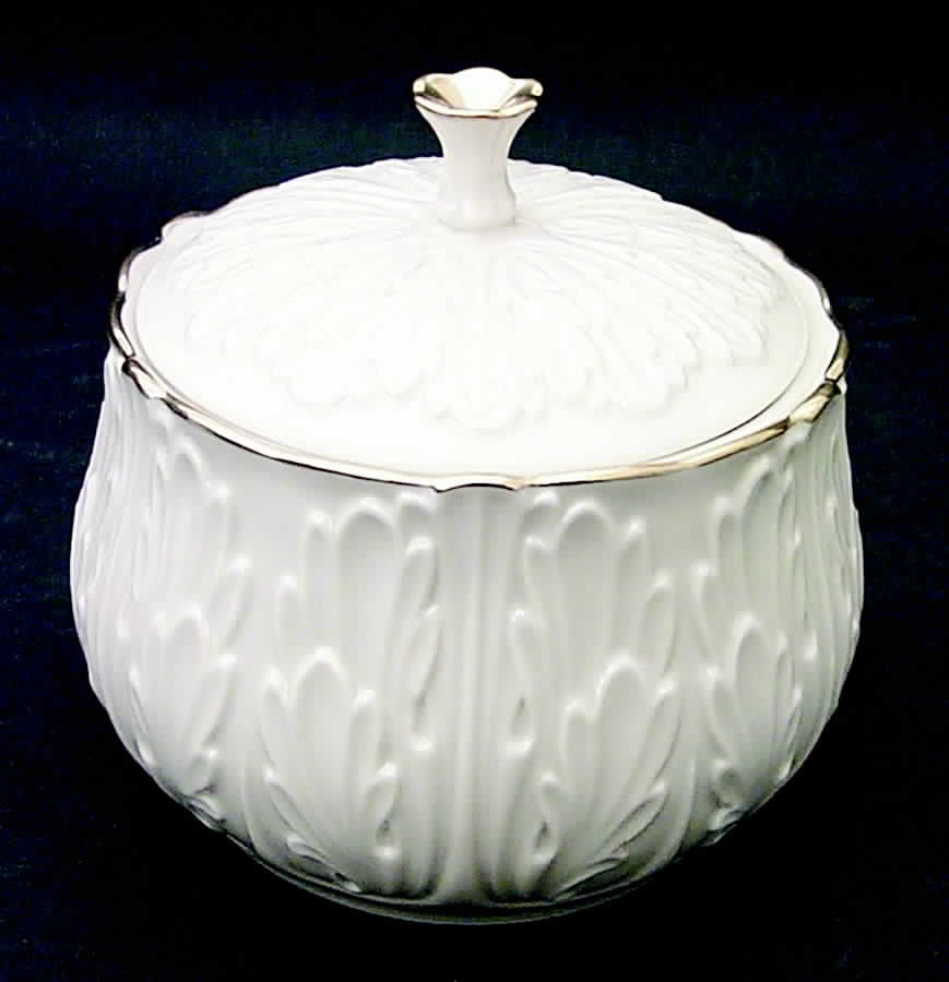 Cottage (Giftware, Gold Trim) Candy Jar & Lid by Lenox-1