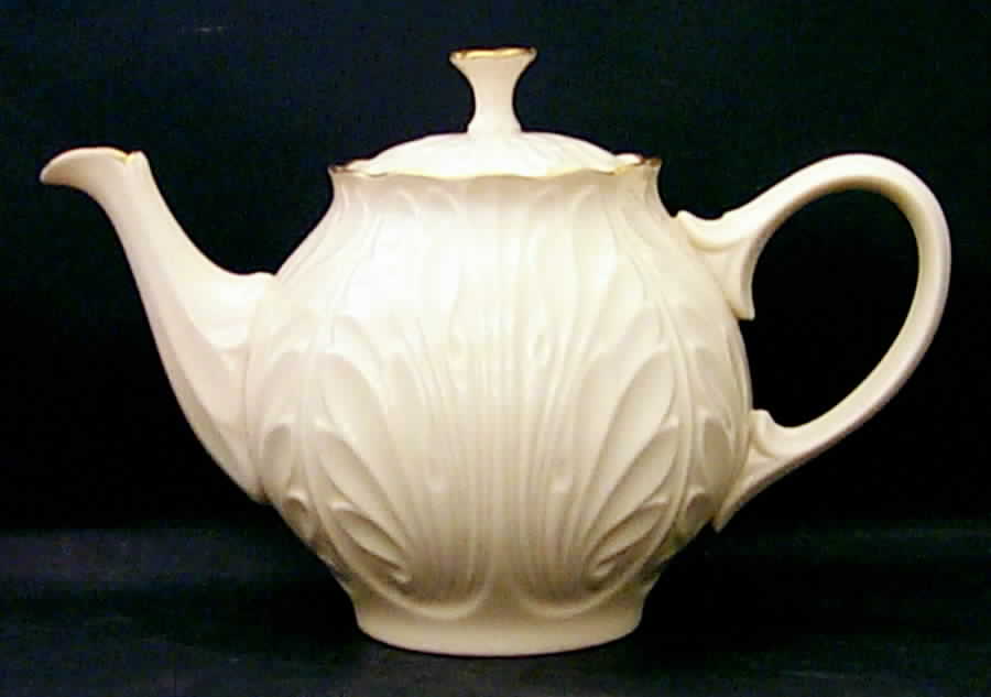 Cottage (Giftware, Gold Trim) Teapot & Lid by Lenox-1